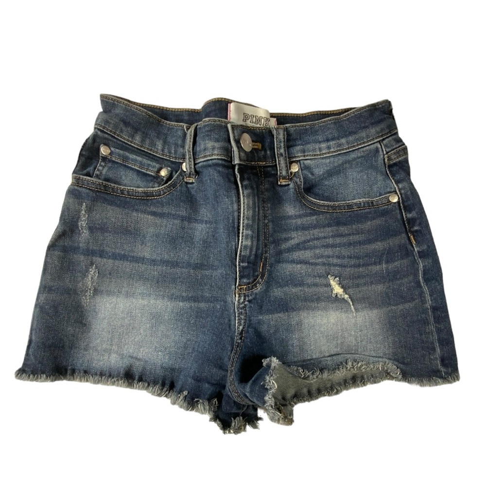 Pink Victoria’s Secret denim shorts